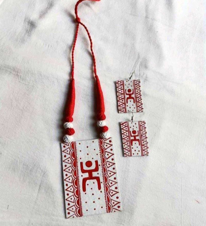 Handcrafted Terracotta Necklace &amp; Earring Set