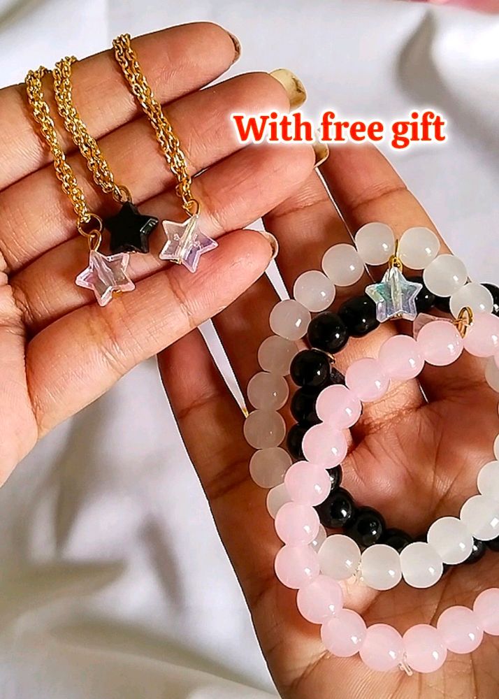 3 Bracelets With Chain