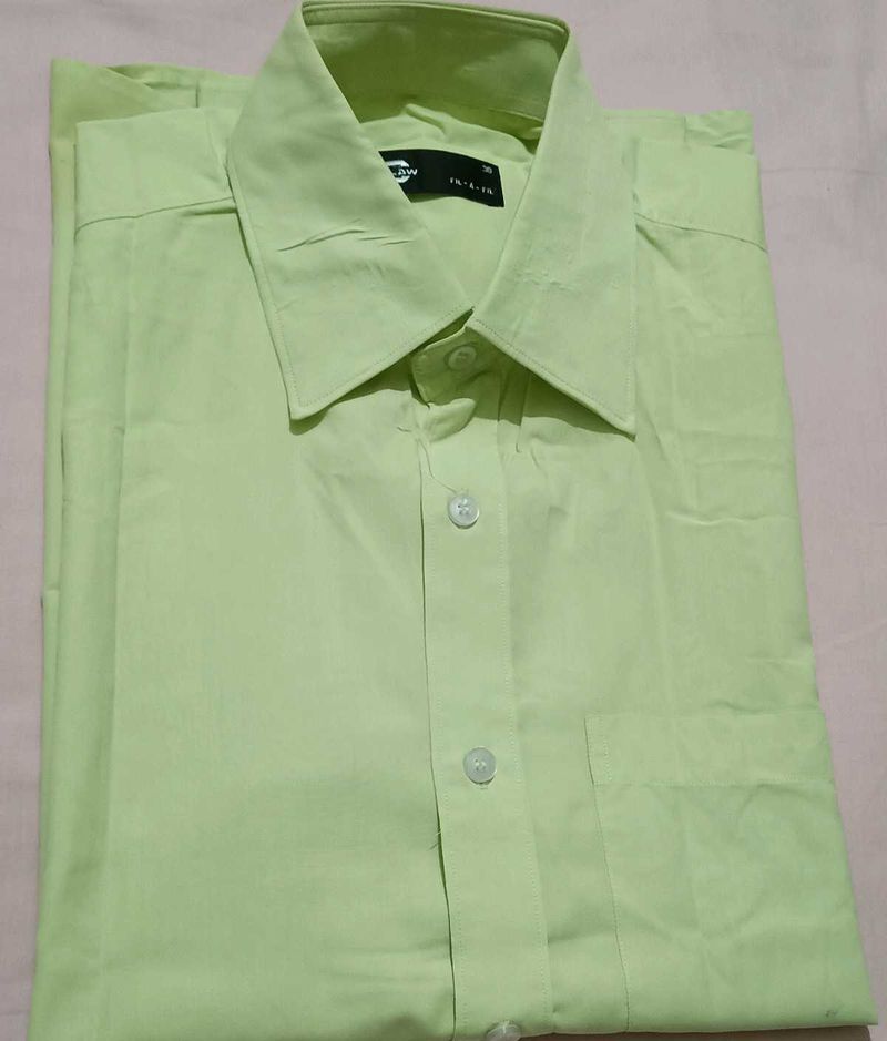 Men's Light Green Formal Shirt