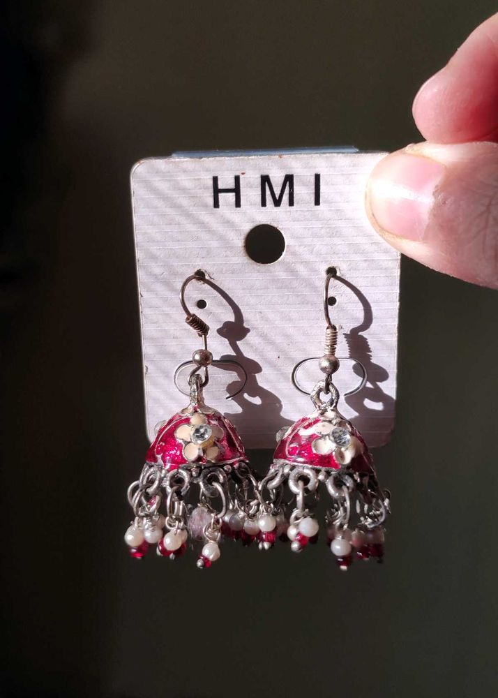 Set of 4 - Jhumka Earrings with Pearls
