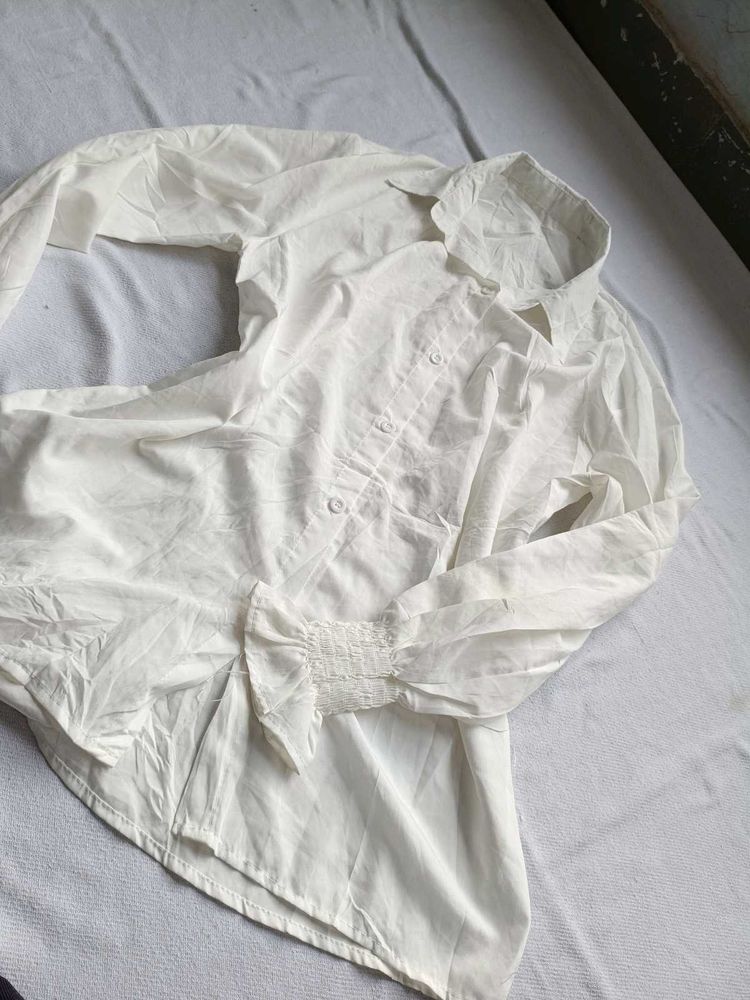 Classic White Button-Up Shirt