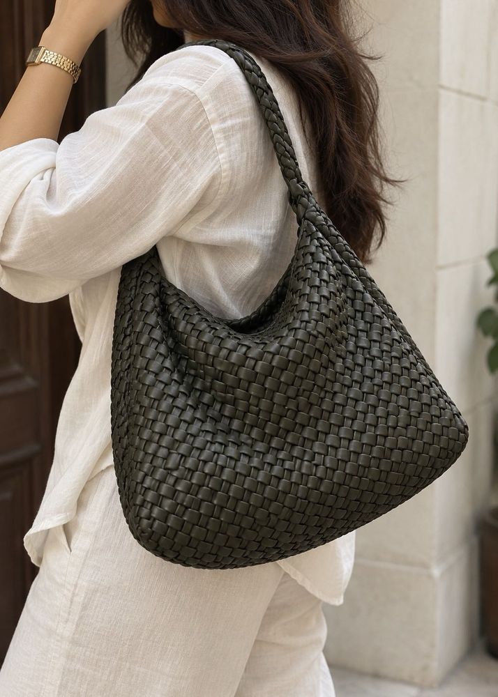Olive Braided Hobo