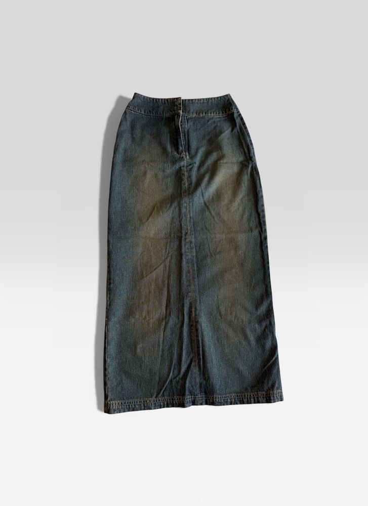 Denim Maxi Skirt - Y2K Fashion