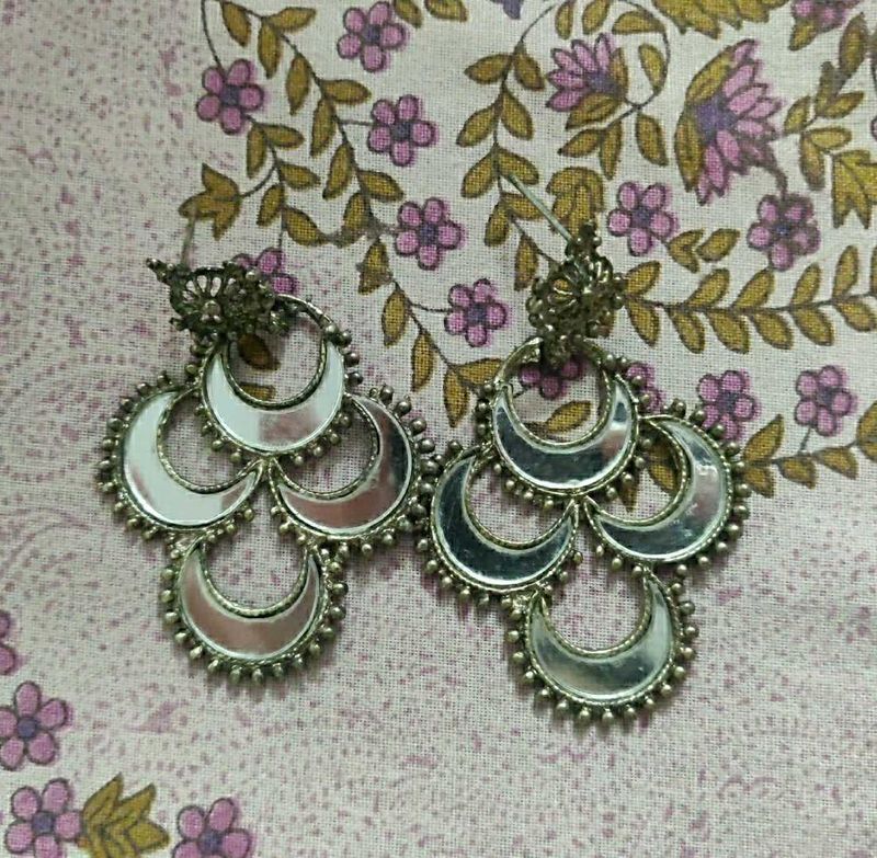 mirror work chandbaaliyan🌙