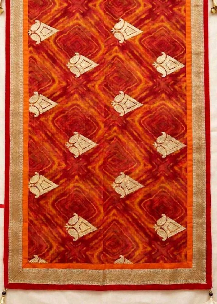 Vibrant Red &amp; Orange dupatta