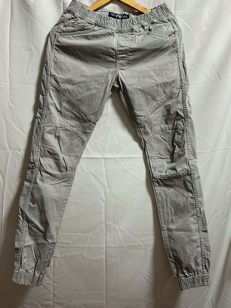Light Grey Utility Jogger Pants