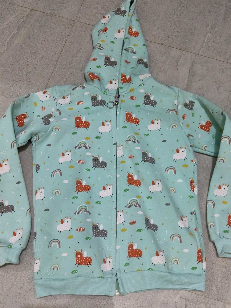 Cute Patterned Girls' Hoodie