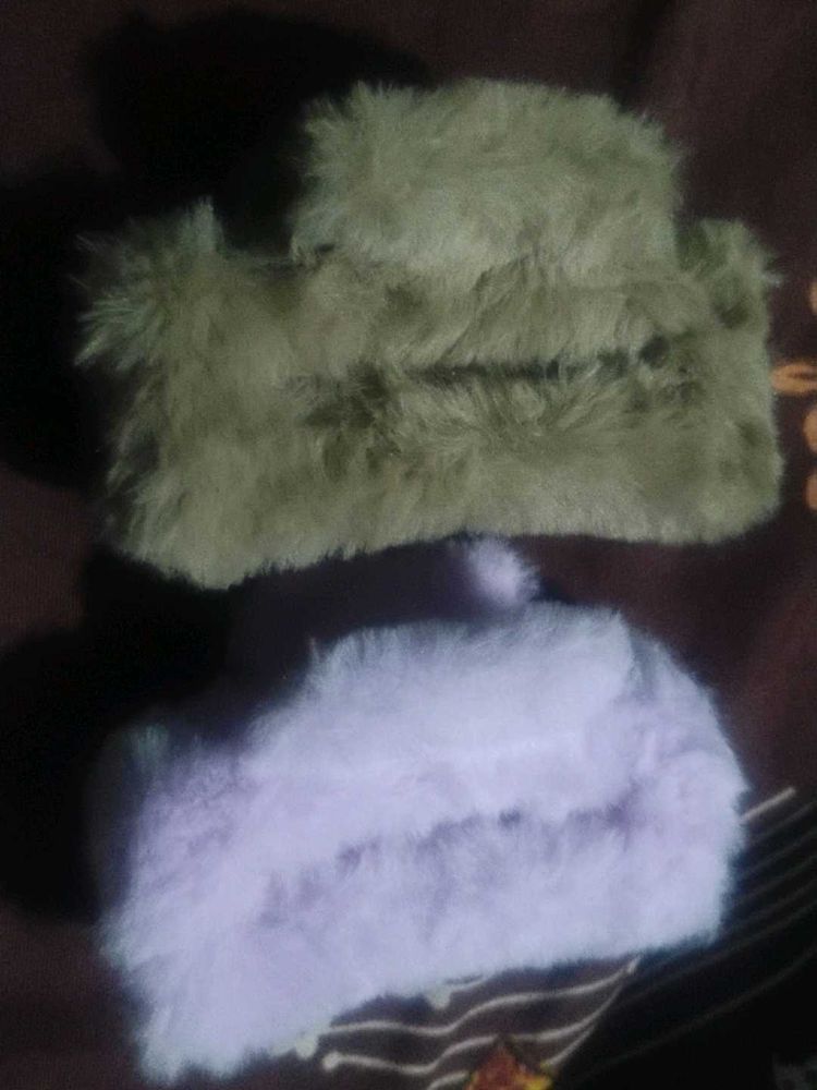 Faux Fur Claw Clips - Pack of 2