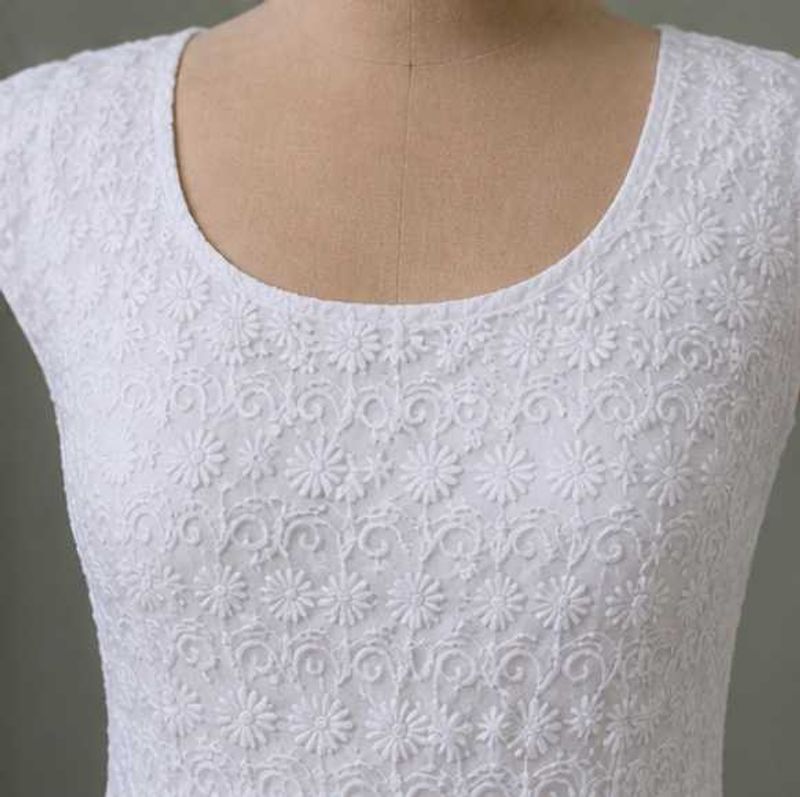 Elegant White Embroidered Blouse