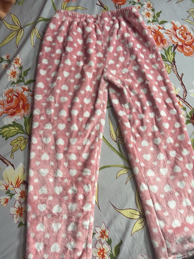 Cozy Heart Print Pajama Pants