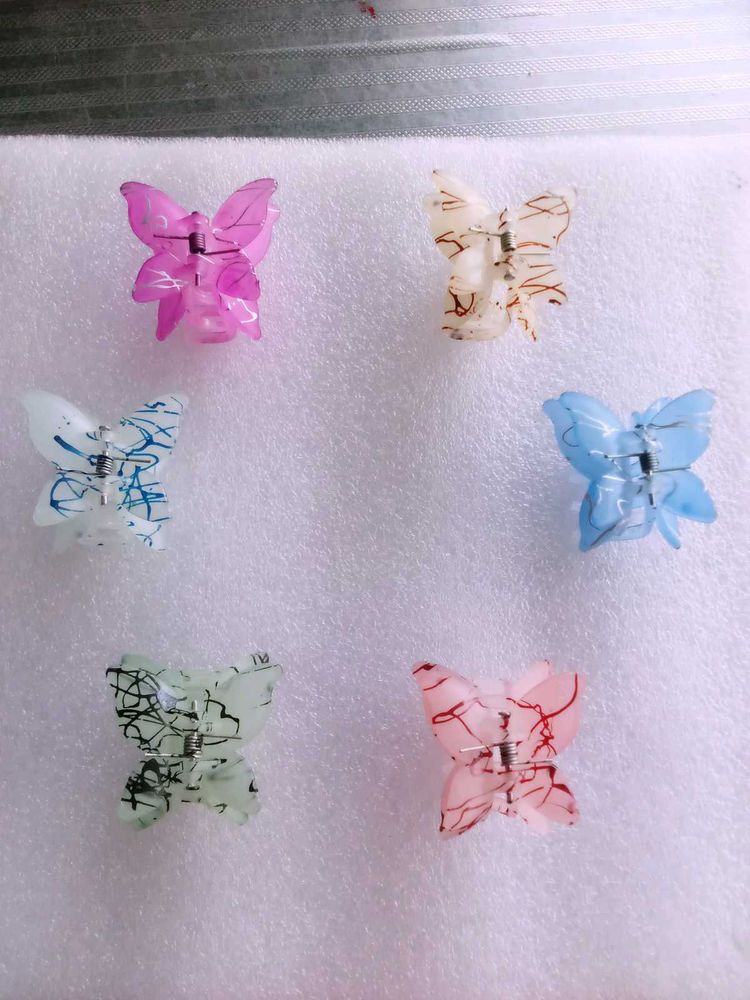 Cute Butterfly Hair Claw Clips (Set of 6) jf