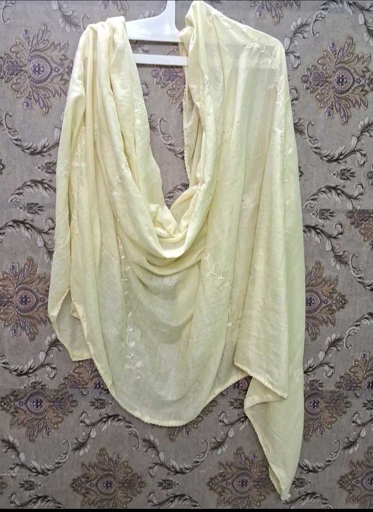 Elegant Embroidered Chiffon Scarf