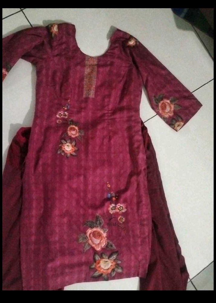 Mehroon colour salwar suit