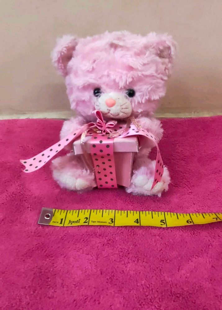 Adorable Pink Plush Kitty
