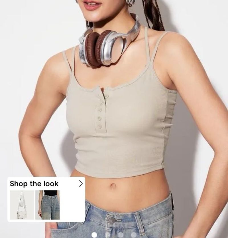 Tan Henely Crop Top