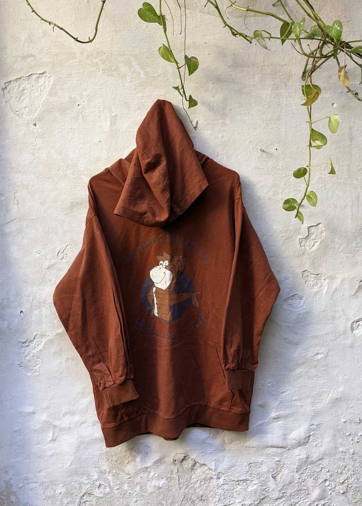 disney Brown Graphic Print Hoodie