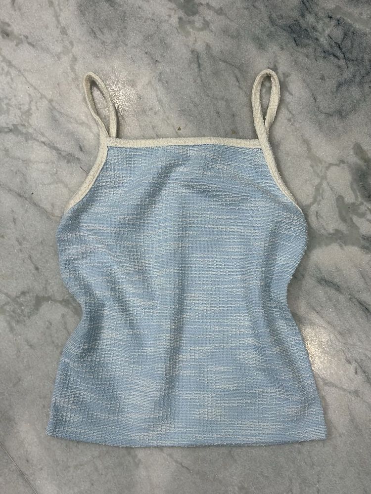 Textured Fitted Cami Top