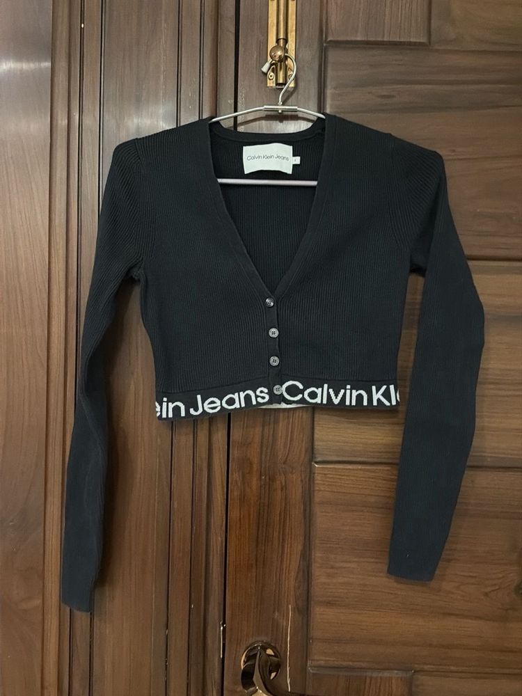 Calvin Klein Cropped Cardigan