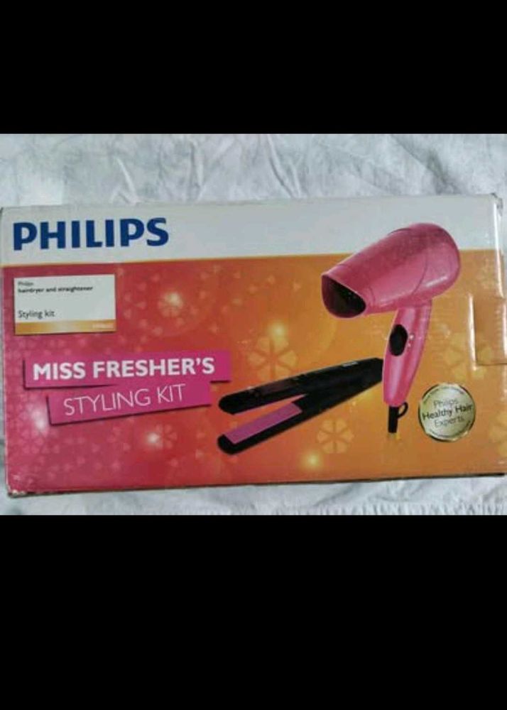 Philips Styling Kit - Hair Dryer &amp; Straightener