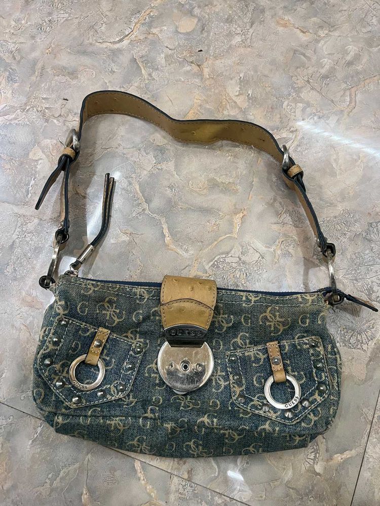 Guess Denim Shoulder Bag