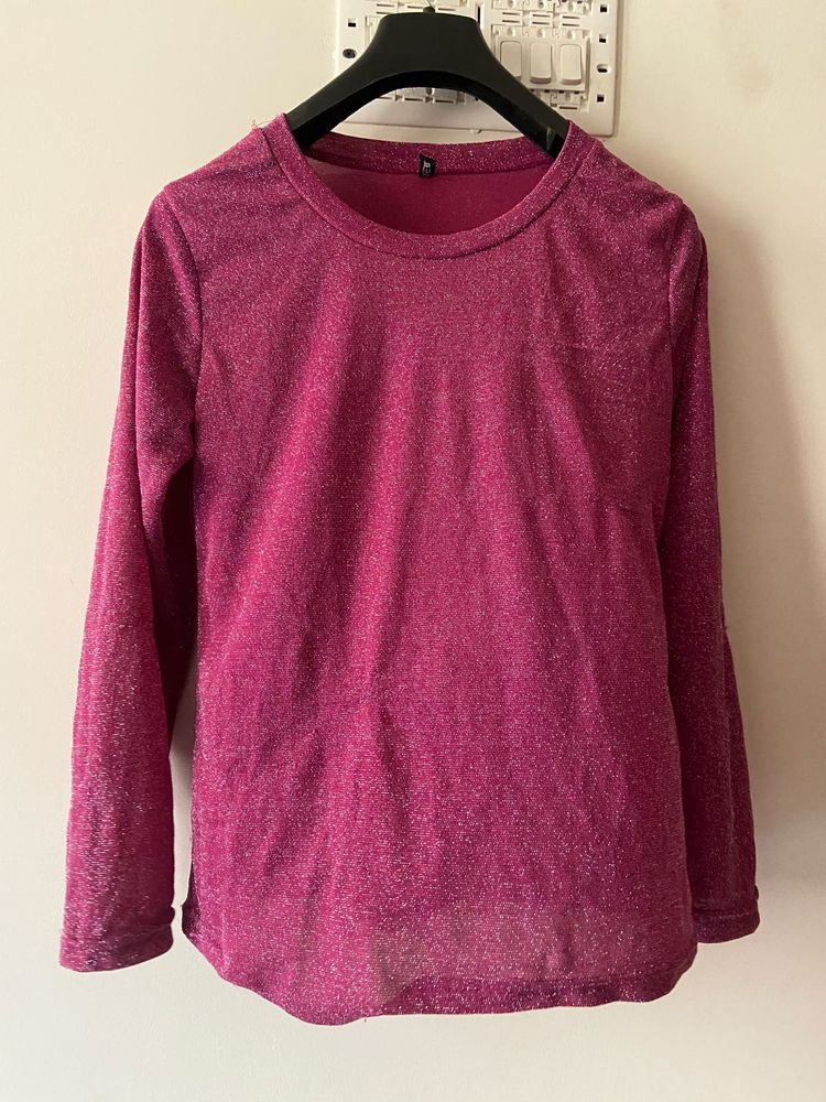 Sparkling Pink Long Sleeve Top
