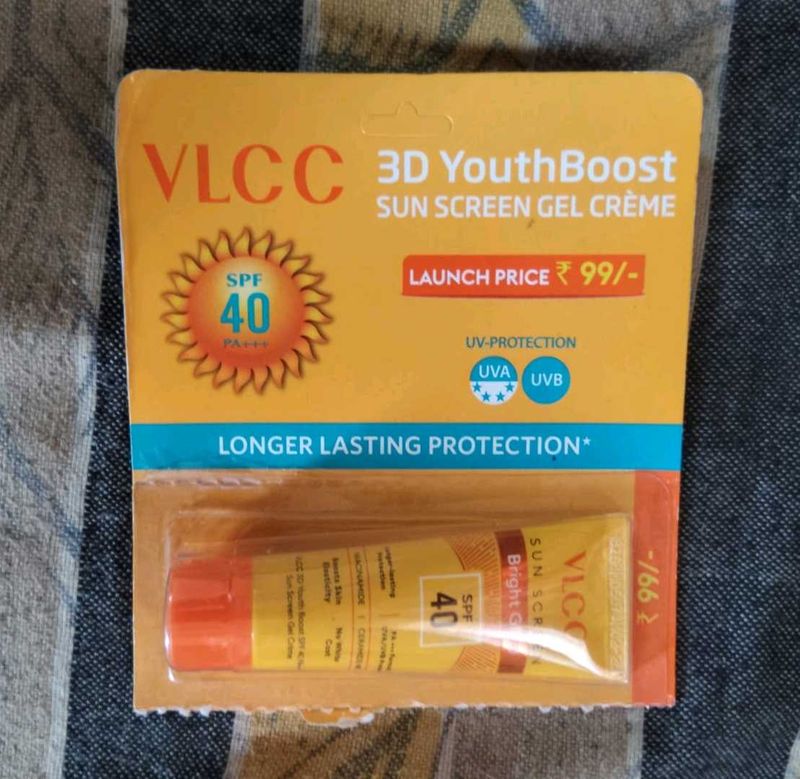 VLCC 3D YouthBoost Sun Screen Gel Creme SPF 40