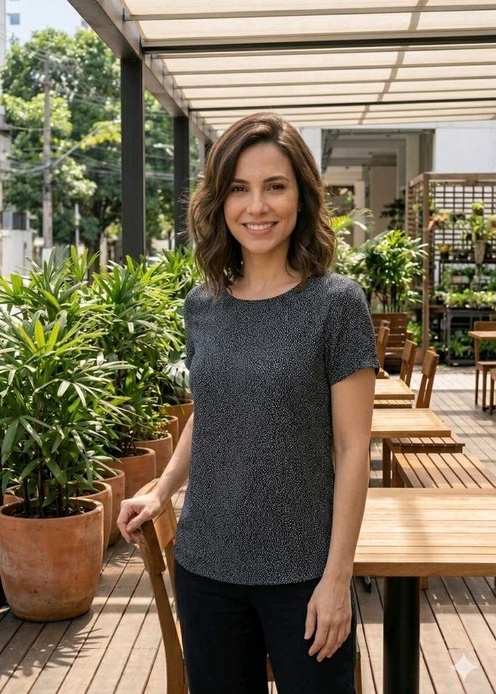 Stylish Grey Print Top