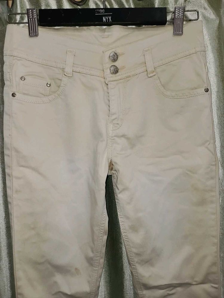 Women Beige skinny Pants