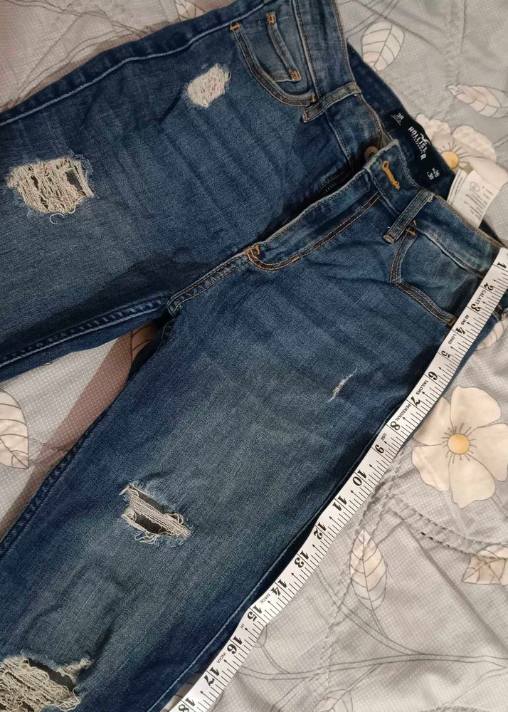 Hollister Ripped Blue Jeans