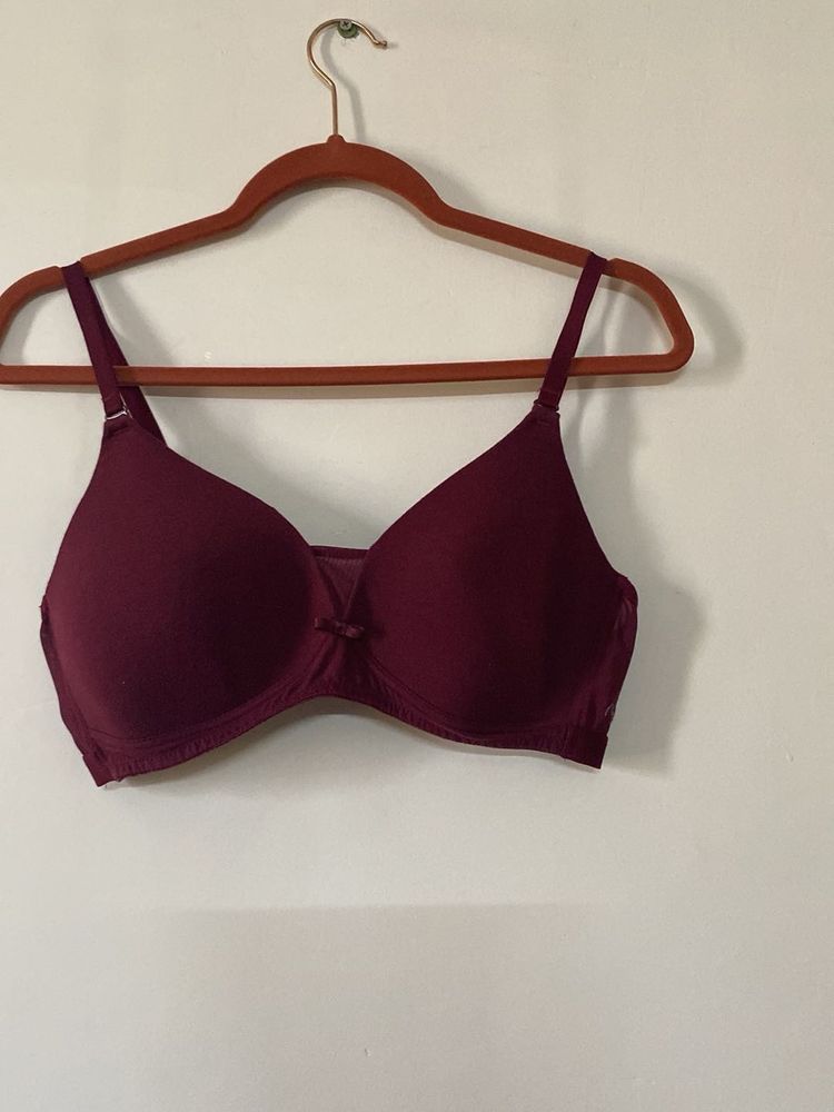 Burgundy Padded Bra