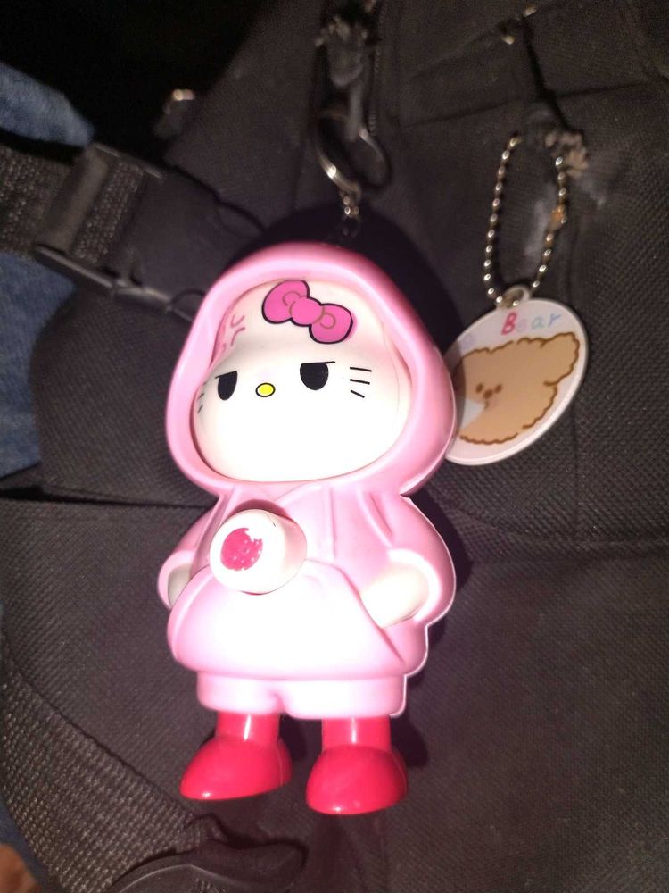 Cute Pink Hello Kitty Keychain (face change)
