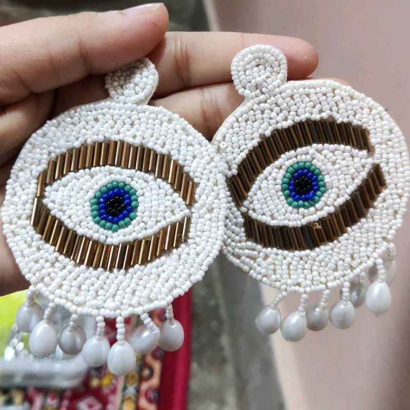 Evil Eye Beaded Earrings