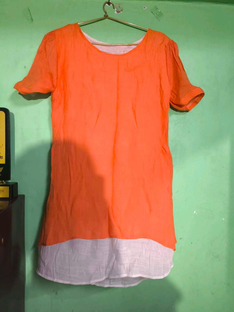 Orange Layered Top
