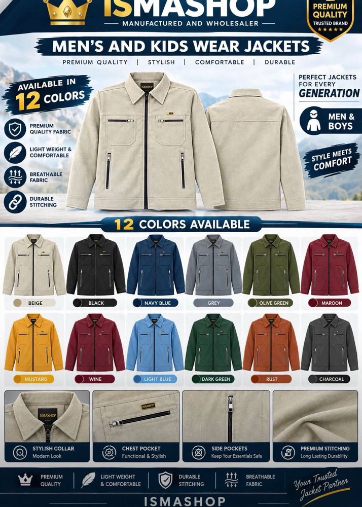 Men's Stylish Casual Jacket - 12 Colors