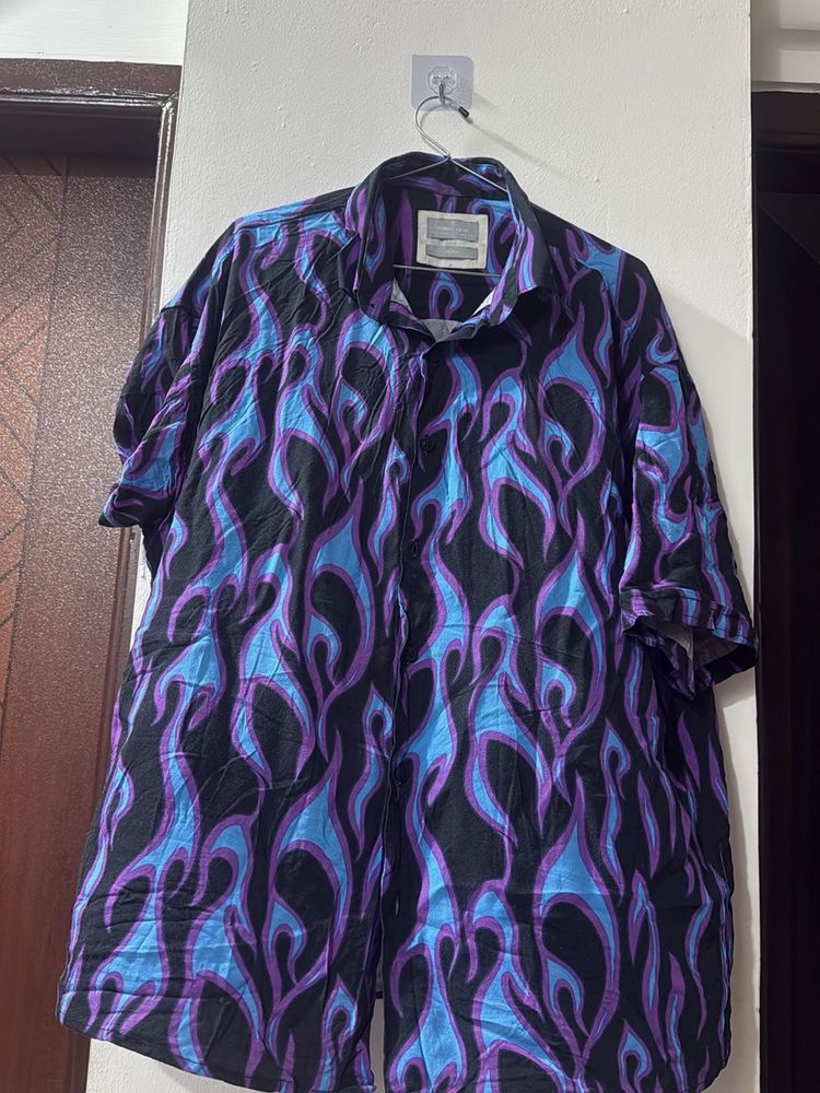 Flaming Fire Pattern Shirt