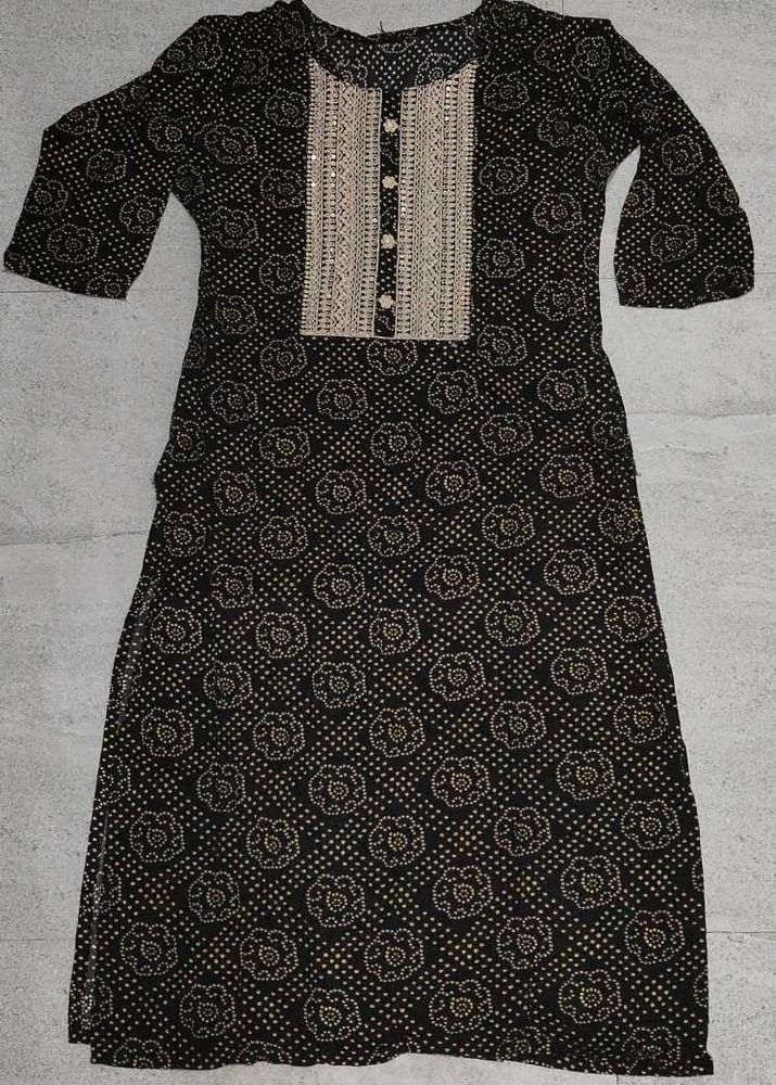 Black Print Kurti