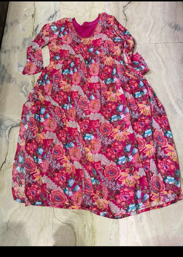 Beautiful Floral Print Maxi Dress