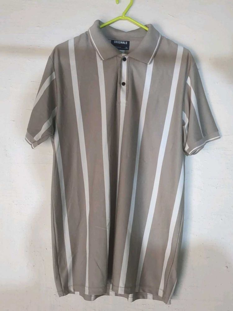 Men's Striped Polo TShirt