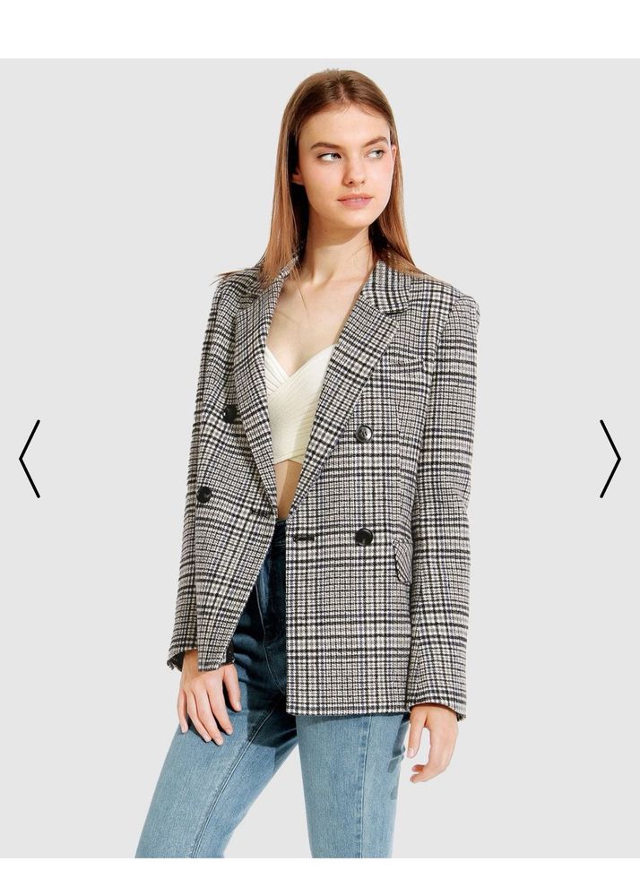 Urbanic Set Of Chic Plaid Double-Breasted Blazers