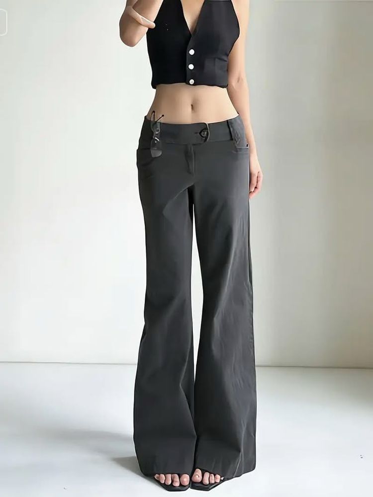 y2k Chic low waist  Shiny Textured Pants