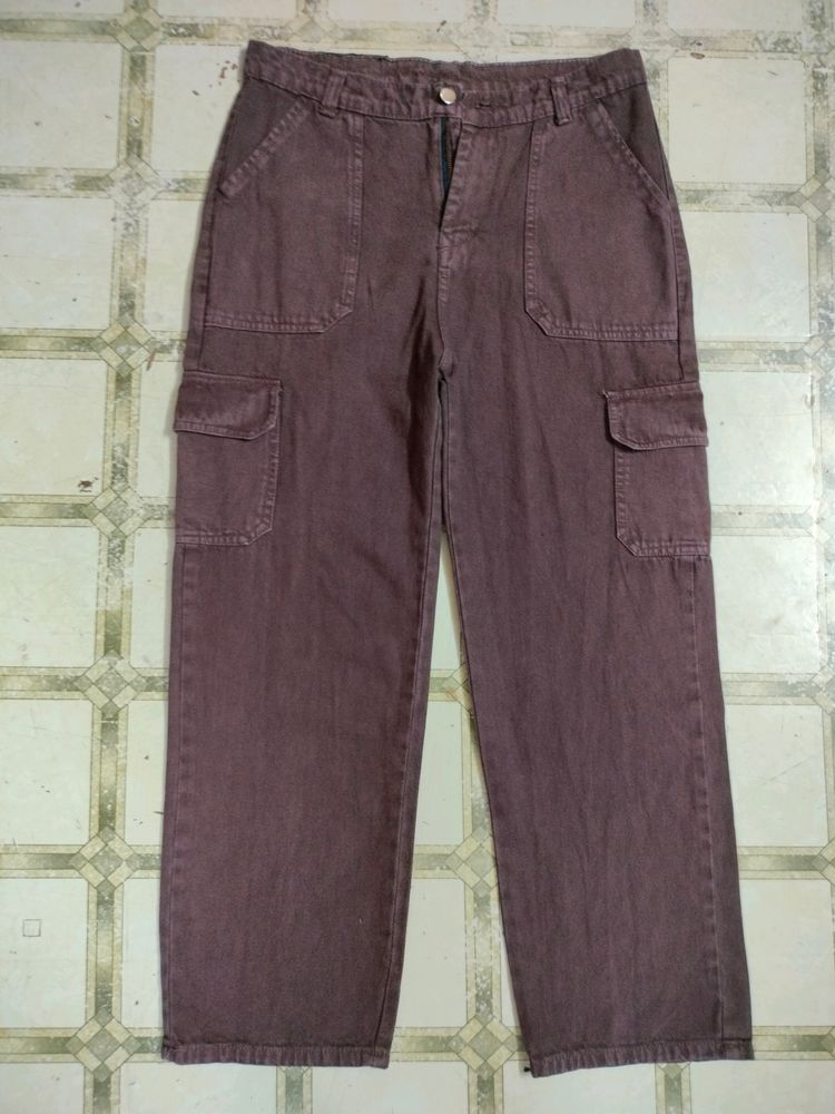 Brown Cargo Jeans