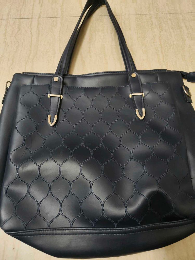 Elegant Dark Blue Tote Bag