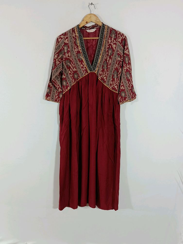 Maroon Printe Kurta (Women)