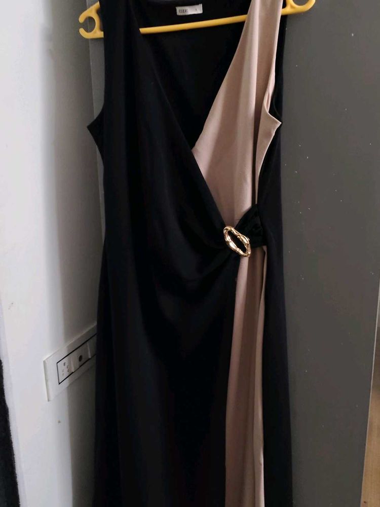 Stylish Color Block Midi Dress