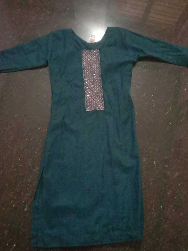 Dark blue Embellished Kurta