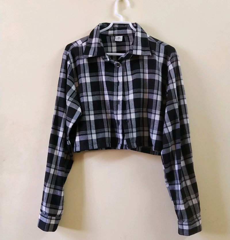 Cropped Plaid Flannel