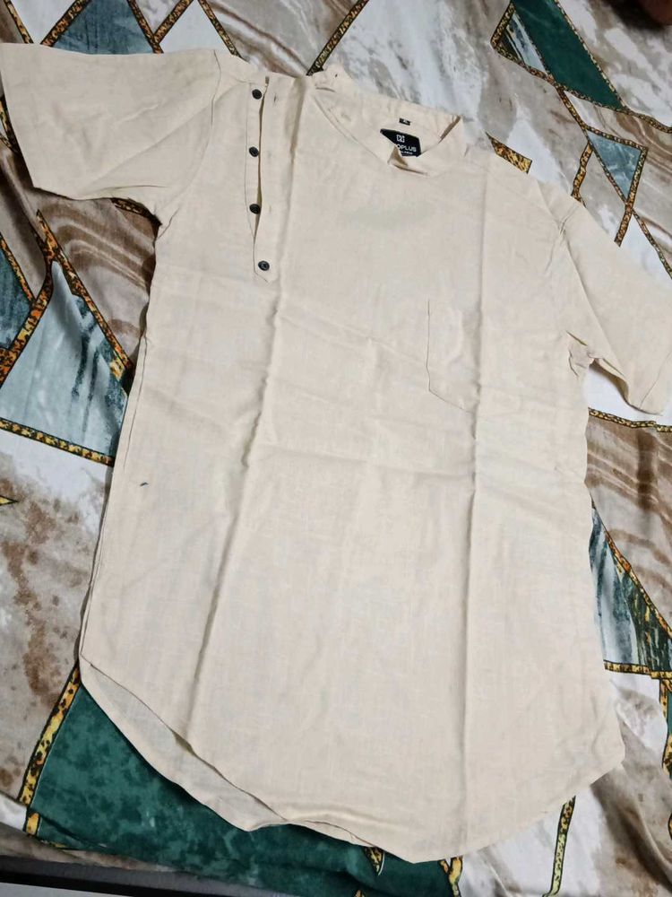 Men's Beige Kurta