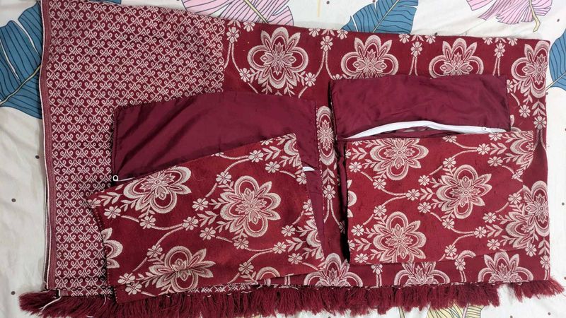 Maroon Floral Bedding Set
