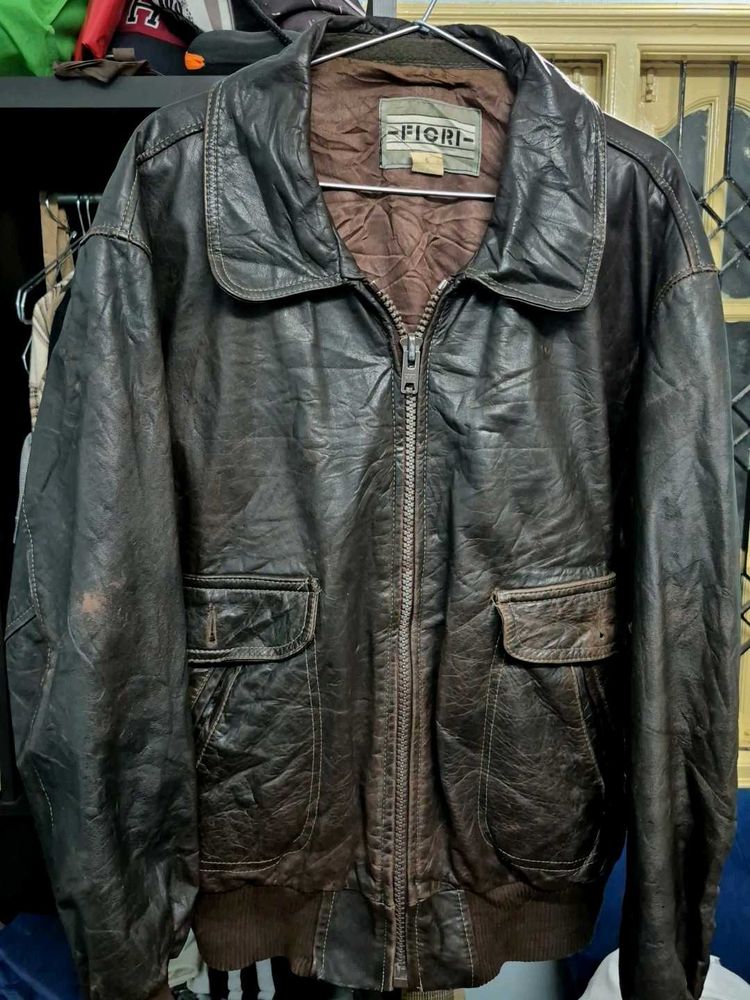 Vintage FiORI Leather Bomber Jacket