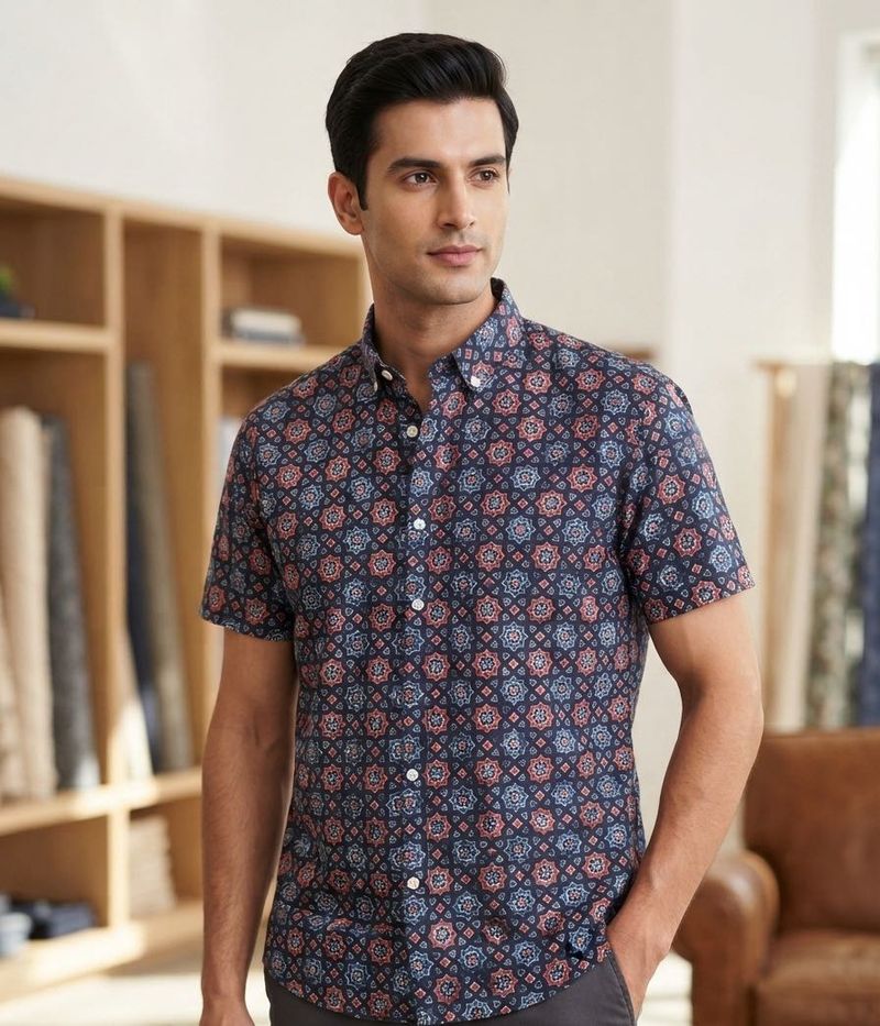 Men's Printed Short Sleeve Shirt